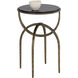 Alicent 24 X 16 inch Black Marble End Table